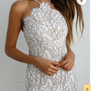 Lulus Small Beige Bodycon dress